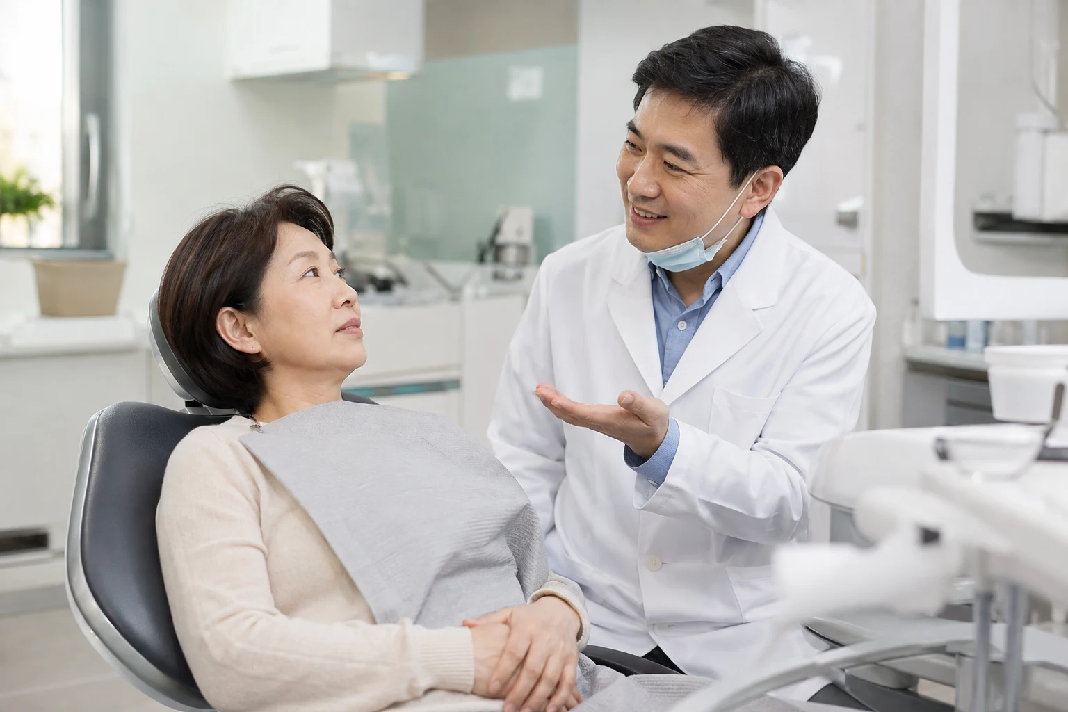임플란트 2차 수술 통증 진료 과정 참고 장면